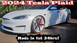 2024 Tesla Plaid  Mods done in 1st 24hrs of owning it!