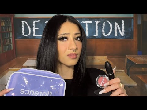 ASMR| Mean girl does your makeup in detention 🙄 Roleplay