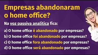 ✅ VOZ ATIVA e VOZ PASSIVA: você DOMINA esse assunto em PROVAS de CONCURSO? | Banca IVIN ❌
