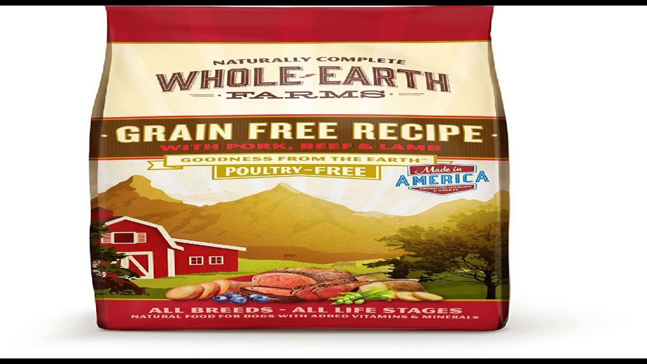 Whole Earth Farms Grain Free Recipe Dry Dog Food With Pork, Beef, and