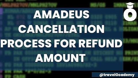 Amadeus session 38 | Cancellation | How to find out REFUND amount in ticket | Tax Refund Gaurav Gera