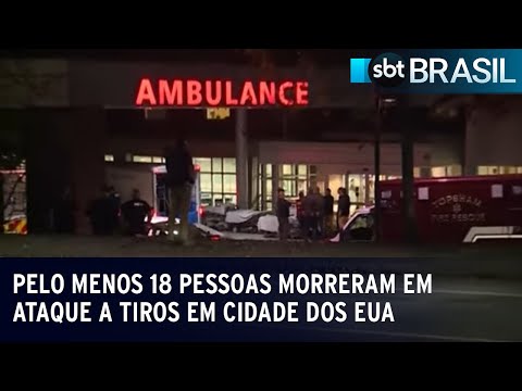 Pelo menos 18 pessoas morreram em ataque a tiros em cidade dos EUA | SBT Brasil (26/10/23)