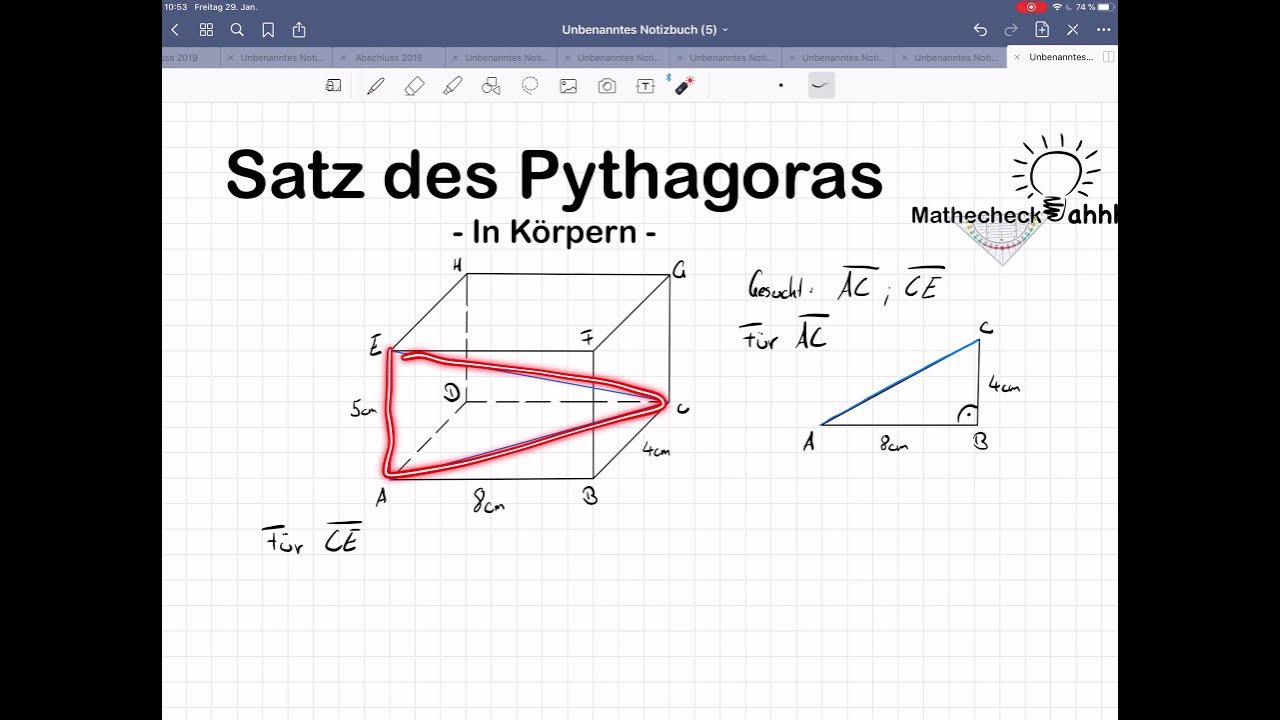 Satz Des Pythagoras In Körpern Aufgaben Pdf www.youtube.com