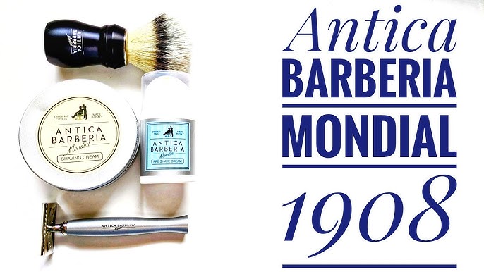 New from Italy- and soap aftershave, & brush. YouTube citrus aluminum - Antica Mondial Barberia original