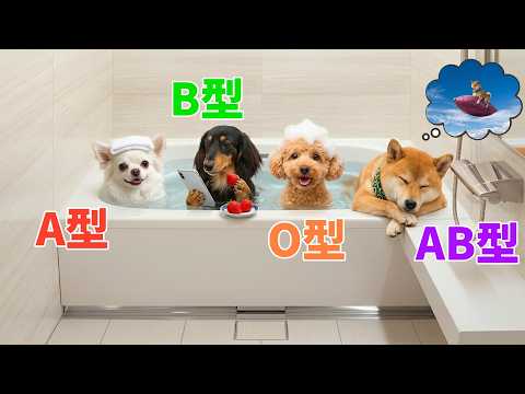 【血液型あるある】AI犬のお風呂ルーティン🐕🛁のサムネイル