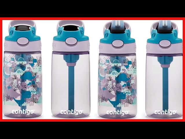Contigo Kids Water Bottle with Redesigned AUTOSPOUT Straw, Dinos 14 oz