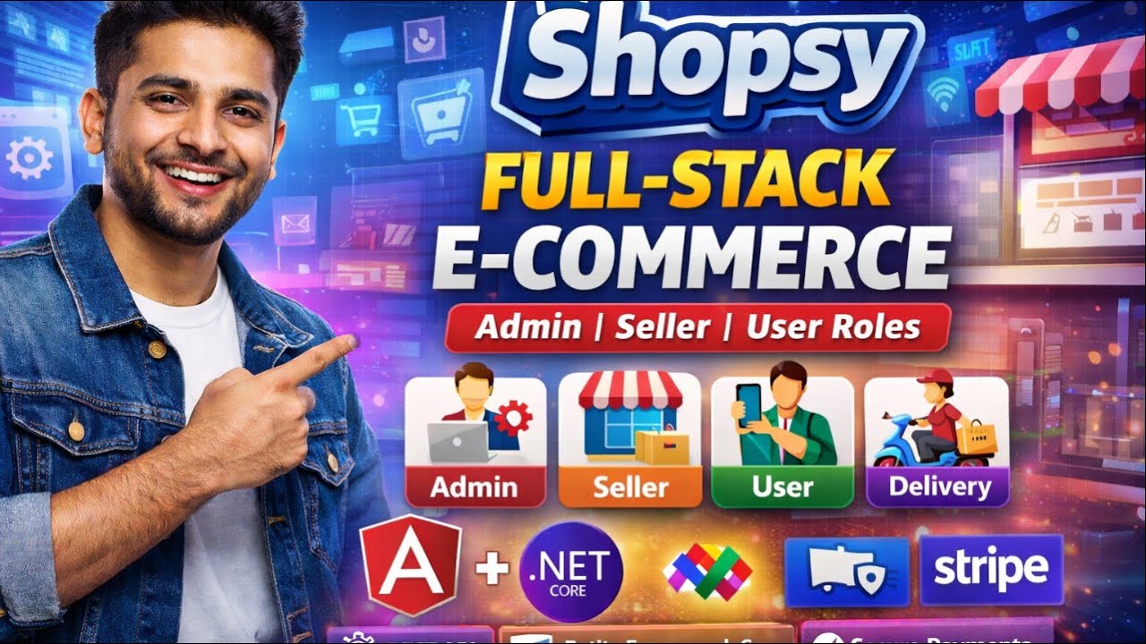 Shopsy Full-Stack E-Commerce Website | Angular + .NET Core | Multi-Role Platform
