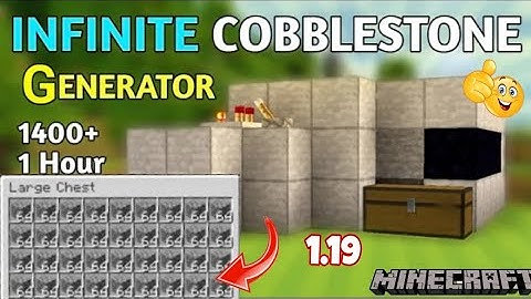 SIMPLE 1.19 AUTOMATIC STONE FARMTUTORIAL in Minecraft Bedrock (MCPE/Xbox/PS4/Switch/Windows10)