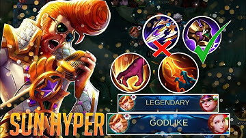 💥2025 HYPER💥 SUN SOLO Gameplay | BEST BUILD FULL CARRY | MOBILE LEGENDS BANG BANG