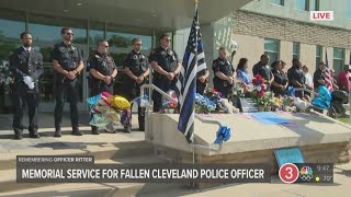 Procession for fallen Cleveland police officer Jamieson Ritter stops outside Third District