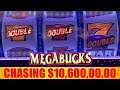 CHASING THE $10,600,000.00 MEGABUCKS JACKPOT! NICE WINS! BONUSES! DOUBLE GOLD! MEGAVAULT!