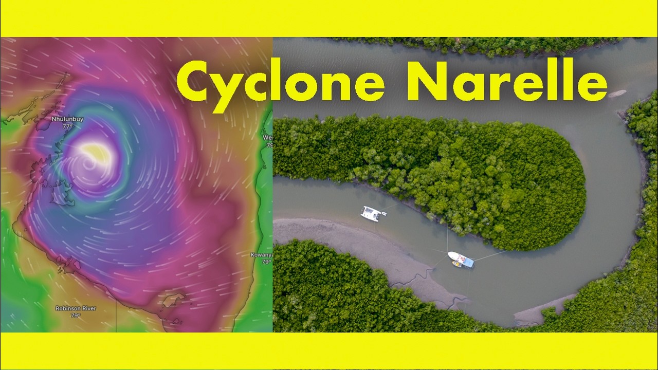 ⁣Cyclone Narelle, live update from our sailboat. (Ep 315)