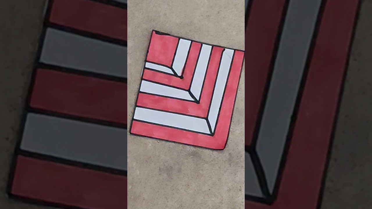 3D effect pyramid, easy art work 