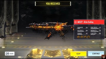 Mythic AK 117 Draw Codm ~ GRIM ENDING MYTHIC