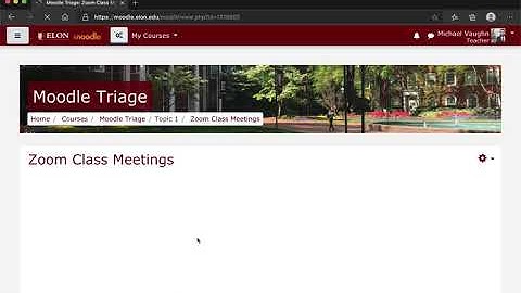 Start a Zoom Meeting Scheduled in Moodle