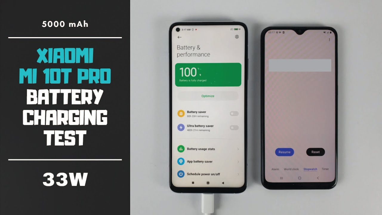 Xiaomi Mi 10T Pro 5G Battery Charging test