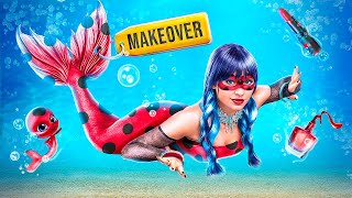 Unbelievable Transformation! Ladybug Becomes a Mermaid!