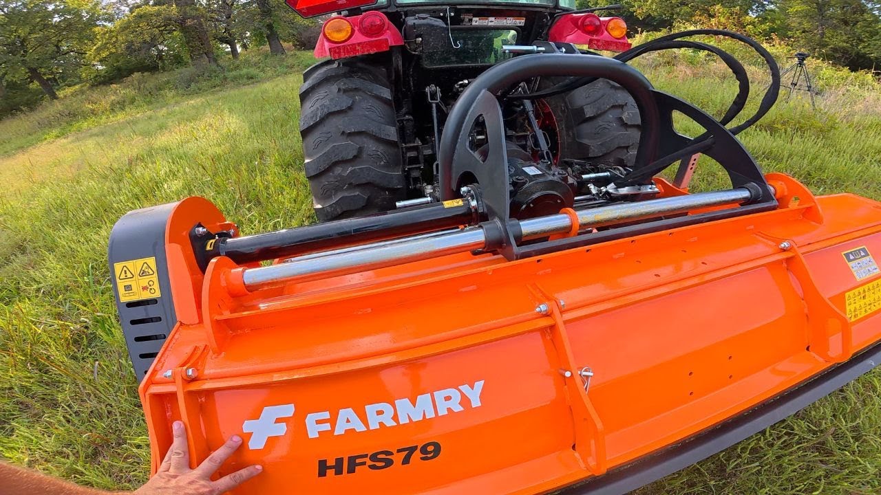 Massive Flail Mower on a Compact Tractor