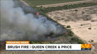 Brush fire burning near Queen Creek & Old Price Road
