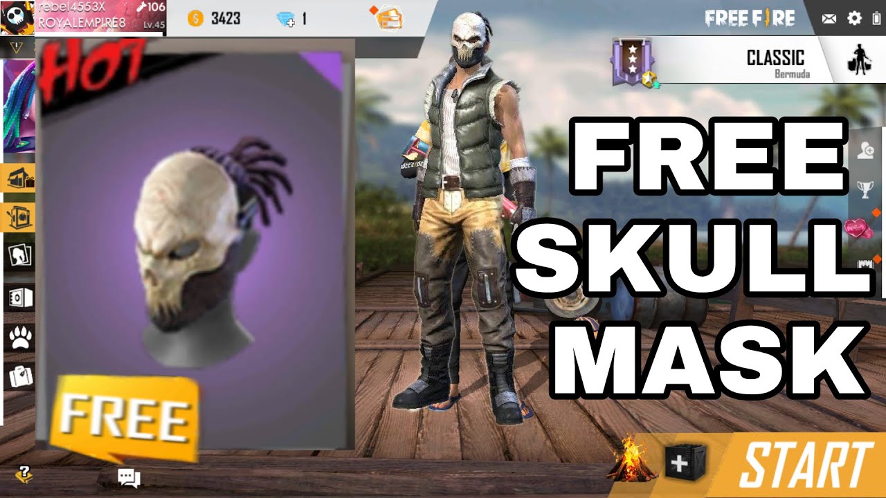 FREE SKULL MASK in free fire 🔥🔥