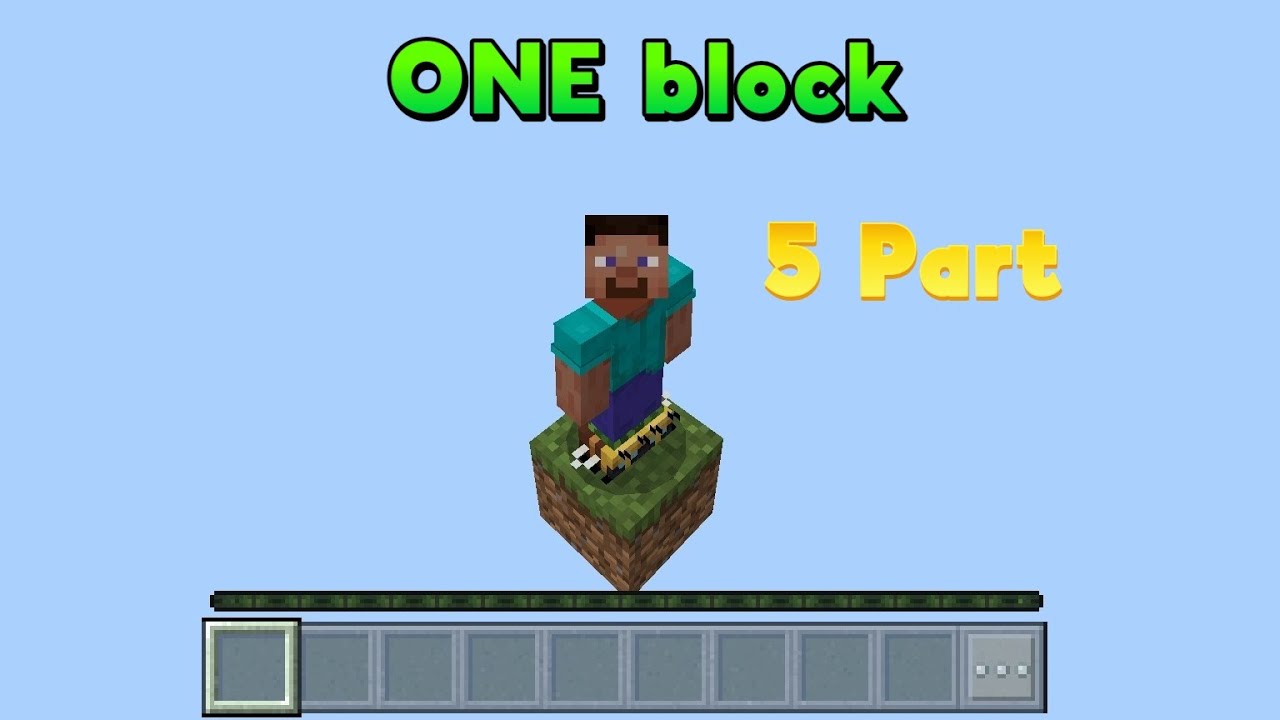 One block surival 😱 fithe day in one block #5 - YouTube