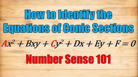 How to Identify the Equations of Conic Sections