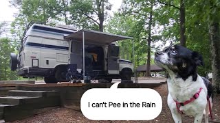 Our Campsite Flooded at Occoneechee State Park while on a Runaway weekend to Clarksville, Virginia