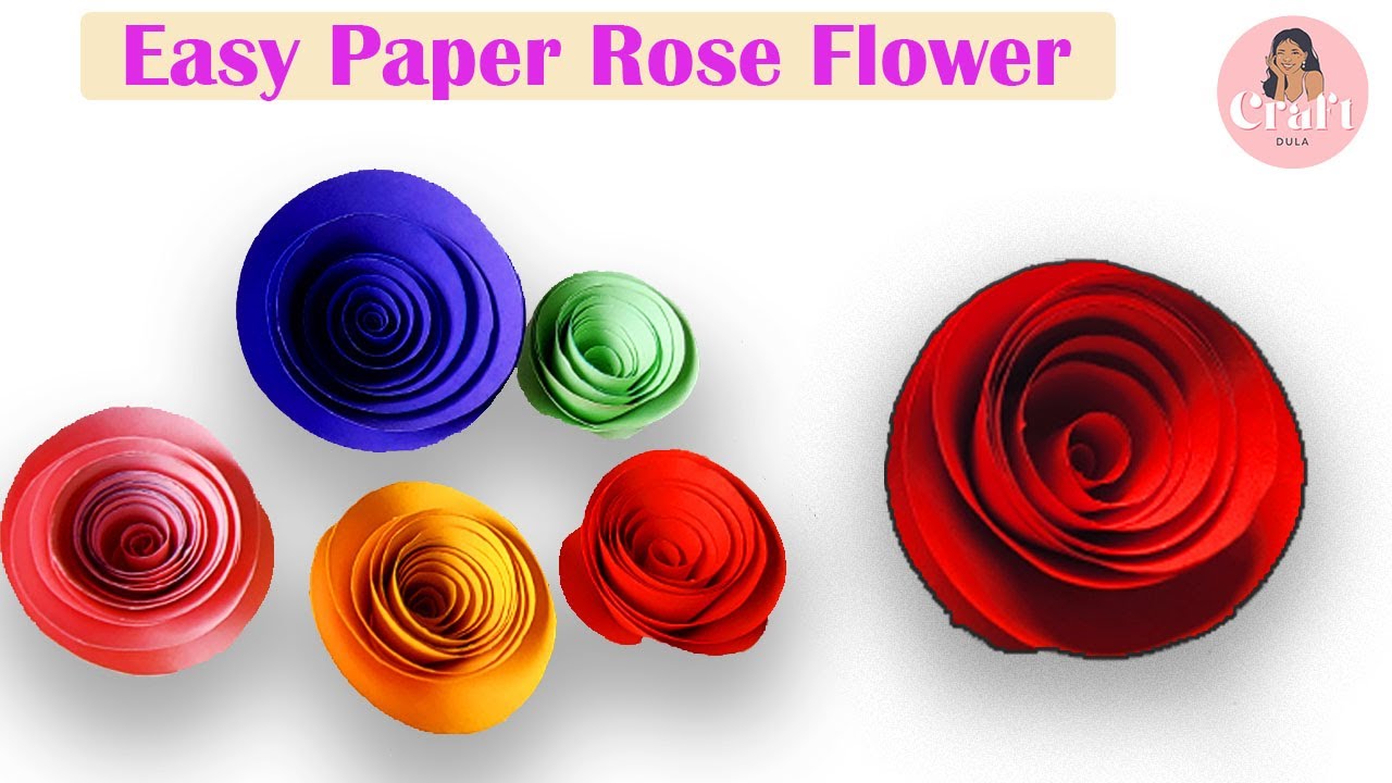 Easy Paper flower DIY Rose How to make Realistic Easy paper Roses ...