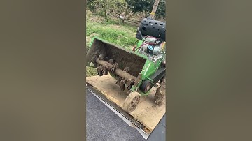 Mini Tiller Machine in Action | Powerful Farming Tool for Easy Soil Preparation part 1042