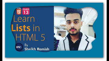 Learn Lists in HTML 5 | Class 13 - Urdu / Hindi