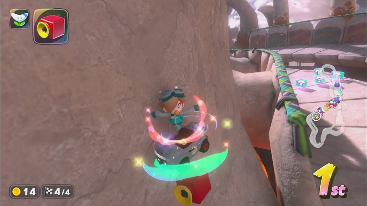 【マリオカートワールド】前張りワリスタ→ホネホネ【MKWorld】