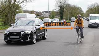 How to safely pass a cyclist