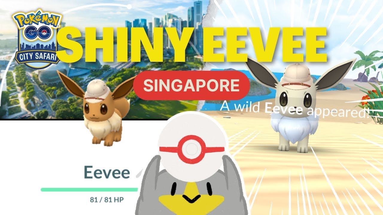 SHINY EXPLORER HAT EEVEE Found at City Safari: Singapore Day 2! 