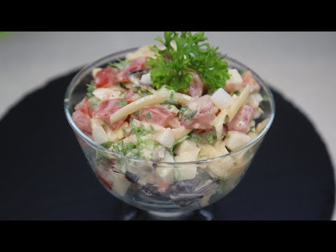 Видео рецепт Теплый салат с баклажанами, помидорами и сыром