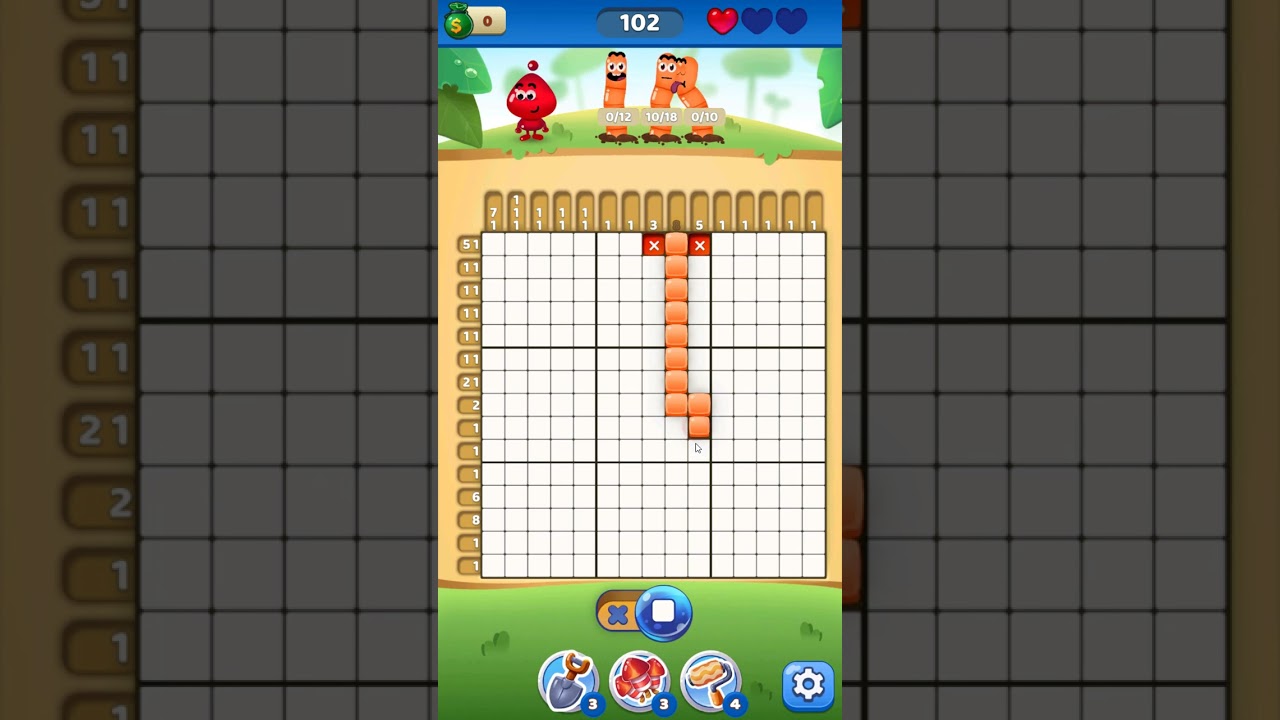 Nono Crossing Picture Nonogram level 102