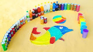 🟢 How to Make Rainbow Dolphin with Orbeez, Cola, Fanda, Sprite, Pepsi and Mentos