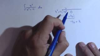 antiderivative of a rational expression involving polynomial division