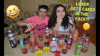 GUESS THE DRINKS CHALLENGE! (LOSER GETS CAKED)