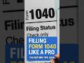 Form 1040 Made Easy! | Tax Tips 2026 #shorts