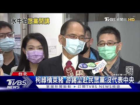柯綠槓萊豬 游錫堃赴民眾黨:沒代表中央｜TVBS新聞