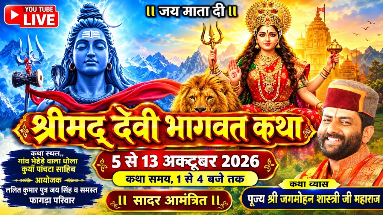 राजा परीक्षित तक्षक नाग कश्यप श्रीमद् देवी भागवत कथा ,पूज्य श्री जगमोहन शास्त्री जी महाराज