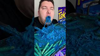 Extremely Spicy Blue Noodles ASMR?!?!🥶🔥
