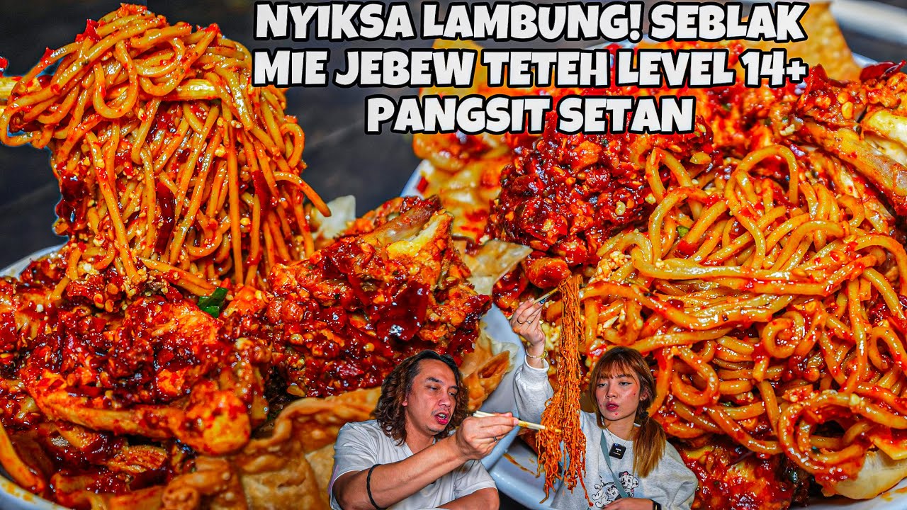 HARGA 7RIBU?! SEBLAK MIE JEBEW SETAN LEVEL 14 + PANGSIT IBLIS TUMPAH CABE!