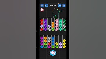 Lv 126 Ball Sort Puzzle - Color Game / 顏色分類遊戲 / ボールソーティングパズル (Guru Game)  #ballsortpuzzle