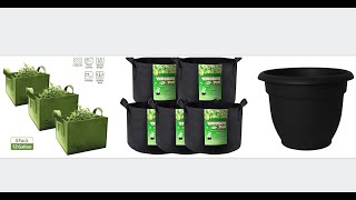 【购】种植袋VS花盆，对比分享｜后院种菜｜湾区小院