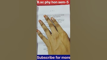 B.sc physics honours Questions for Sem-5 #kolhan_university #viral #views #subscribe