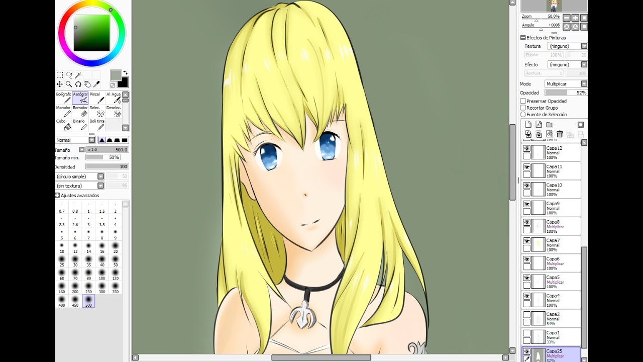 TUTORIAL DIBUJO DE ANIME PAINT TOOL SAI 2 DE 2 - YouTube