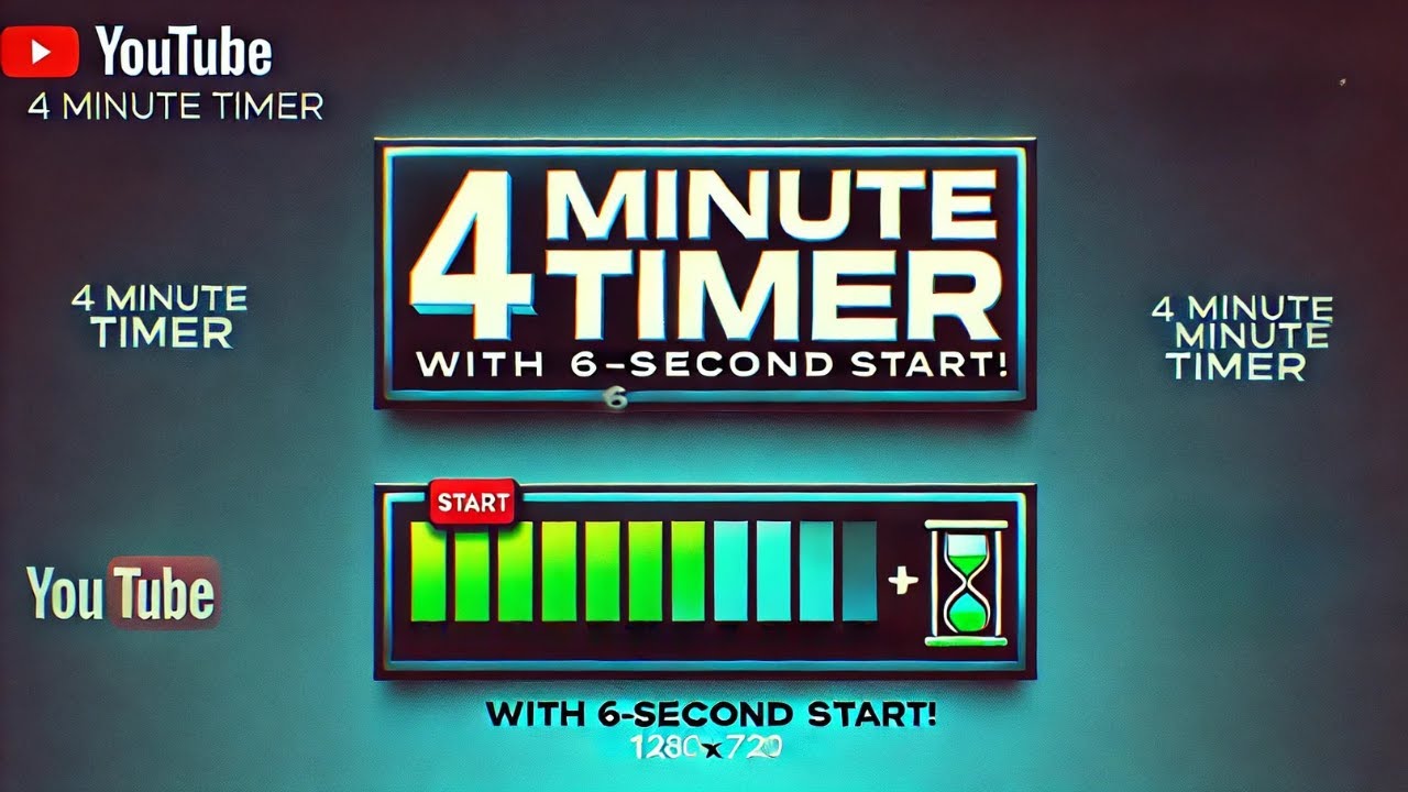 4-Minute Countdown Timer ⏱️ | White Background + Progress Bar - YouTube