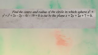 Sphere Part 5 / Problem on plan section of Sphere