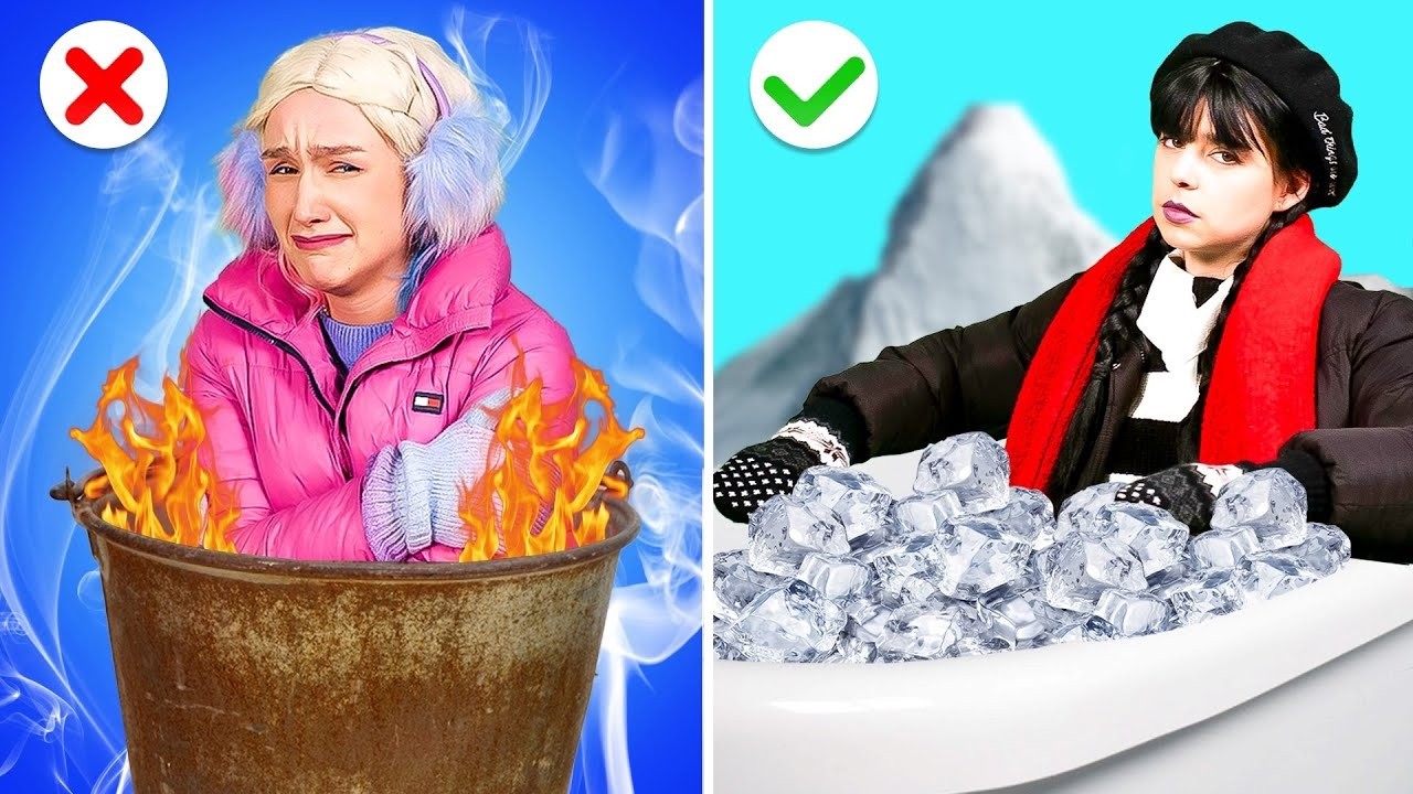 Wednesday vs Enid || 冬の裏ワザで一番賢いのは誰?❄️🔥